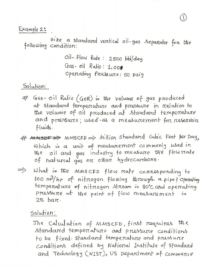 Lecture Separator Sizing Calculation | PDF