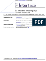 Aerodynamic Effects of Flexibility in Flapping Wings:, Doi: 10.1098/rsif.2009.0200