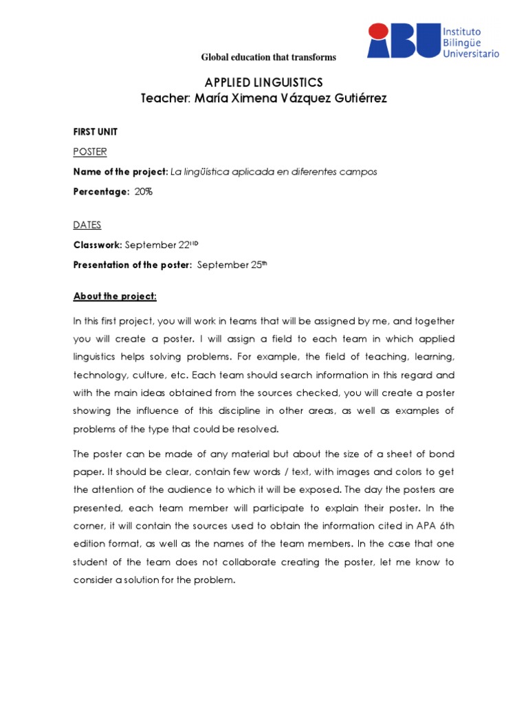 PRACTICA 1 Applied Linguistics | PDF | Language Arts & Discipline