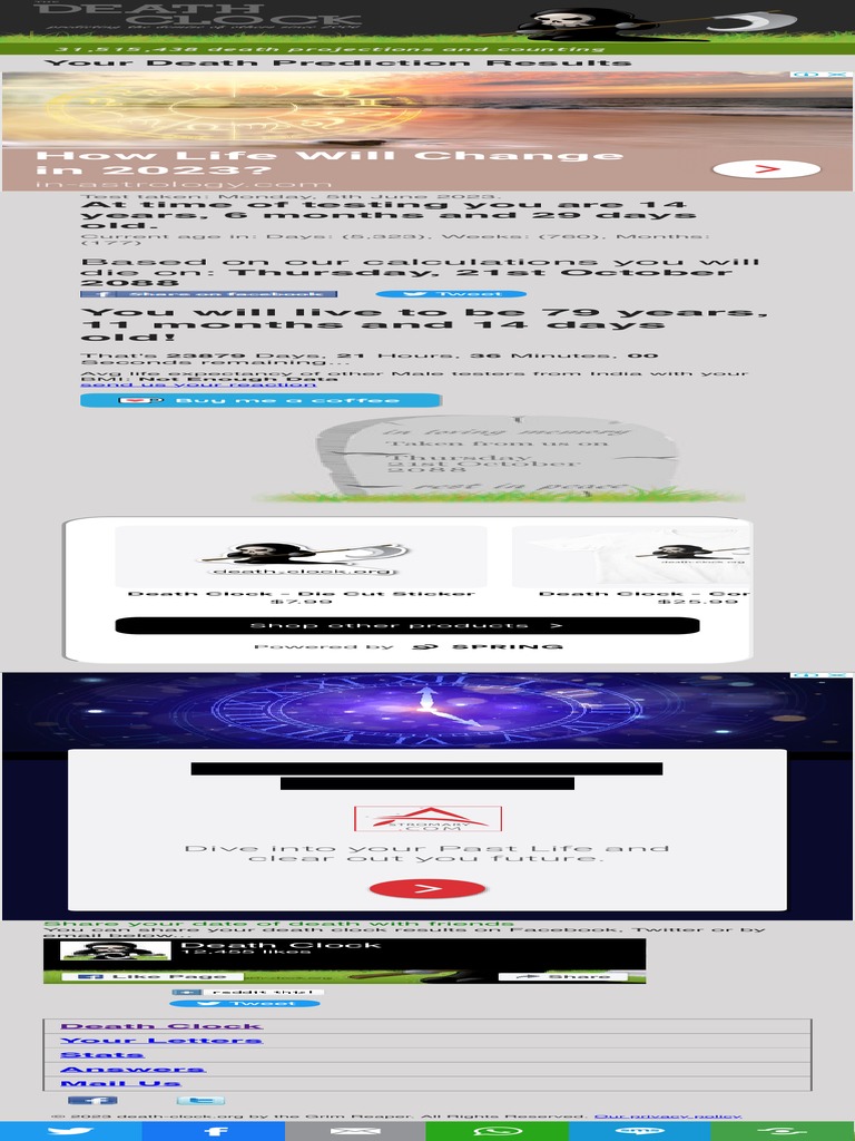 Accuracy Of Death Clock Calculator