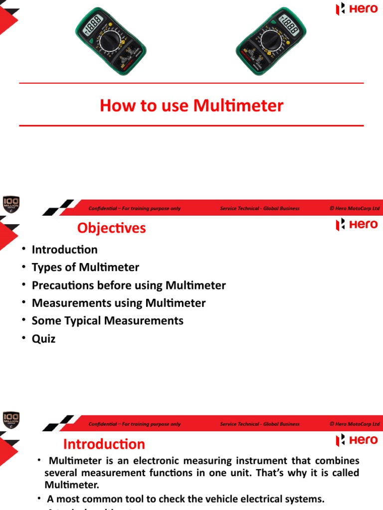 How to Use Multimeter PDF Voltage Electrical Resistance And