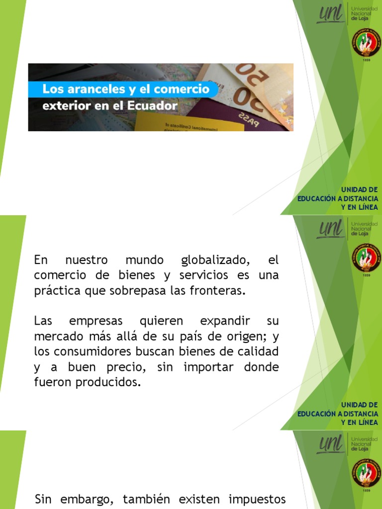 Tipos de Aranceles en Ecuador | PDF | Arancel | El comercio internacional