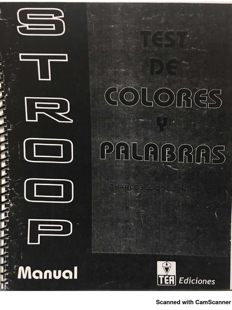  Test de Stroop MANUAL 