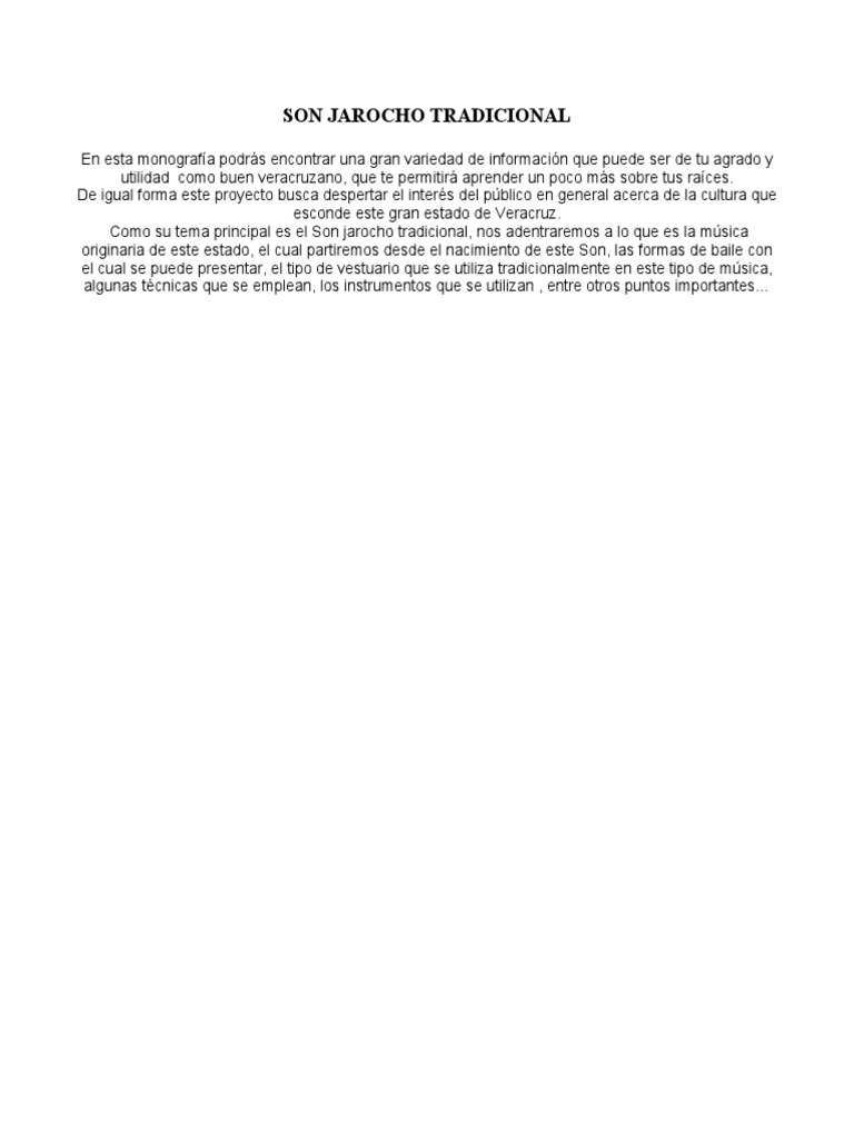 Son Jarocho Tradicional | PDF