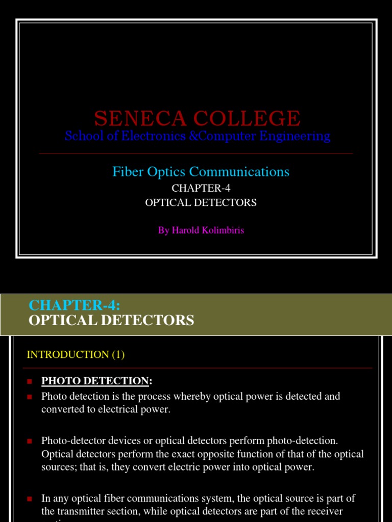 Optical Detectors in Fiber Communication | PDF | Band Gap | Atomic