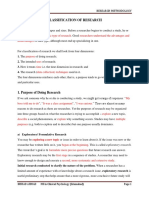 Lecture 3. Classification of Research