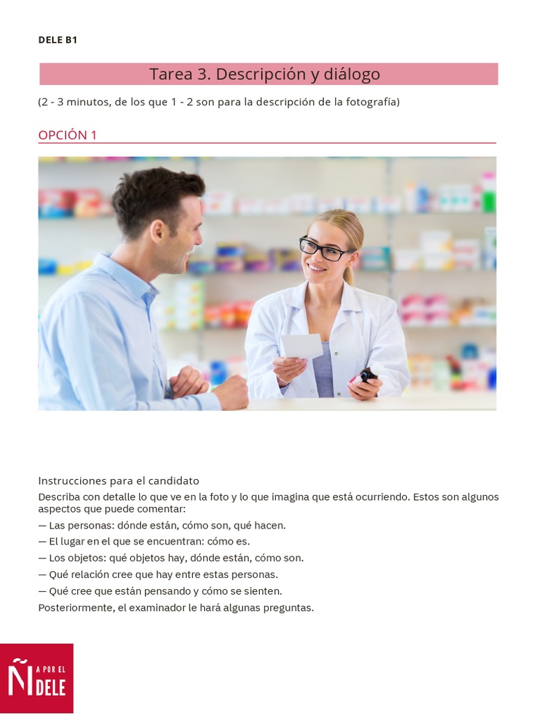 Prueba 4 DELE B1 Tareas 3 | PDF