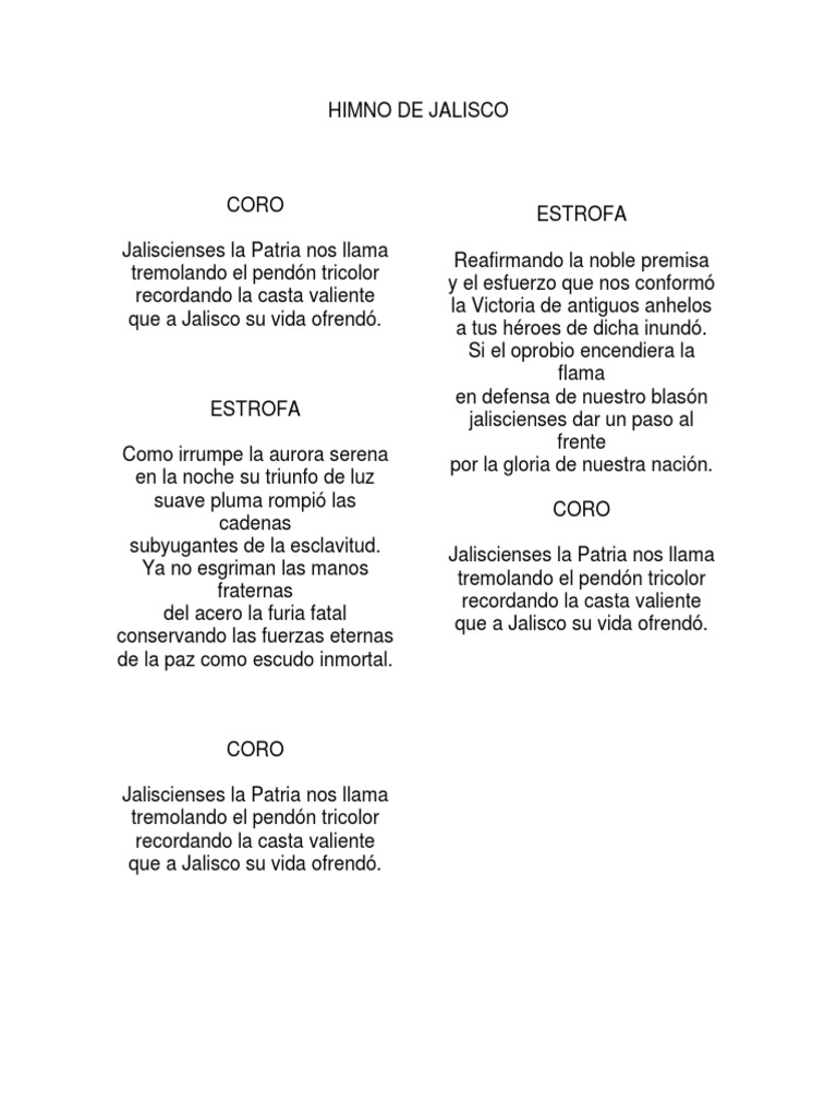 Himno de Jalisco y Telesecundaria PDF