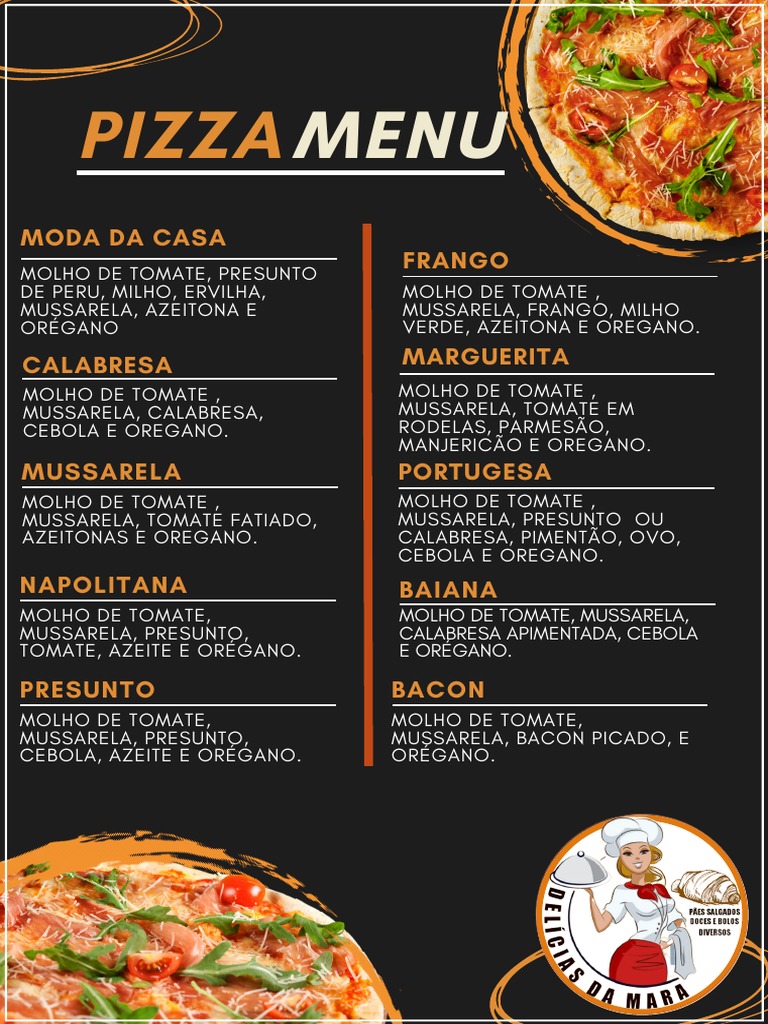 Cardápio de Pizzas Tradicionais | PDF