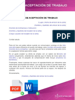 Carta de Aceptacion de Trabajo