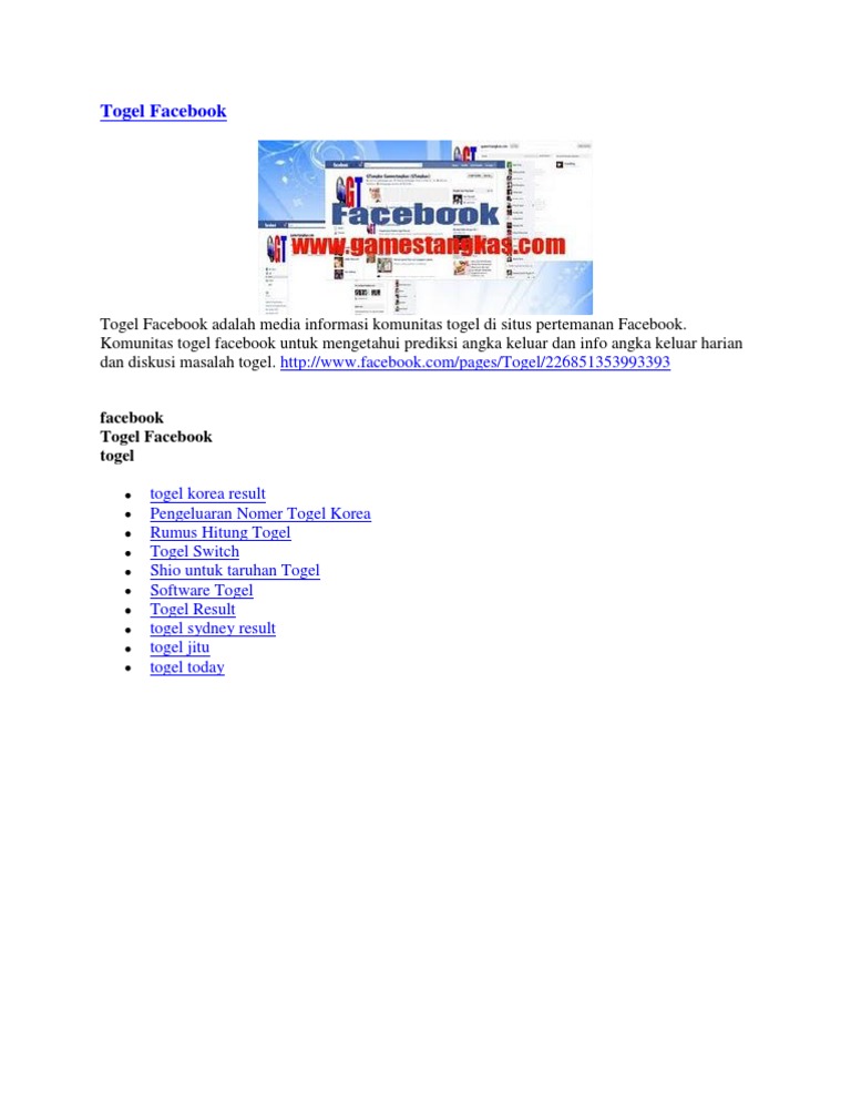 Togel Korea
, Togel Facebook