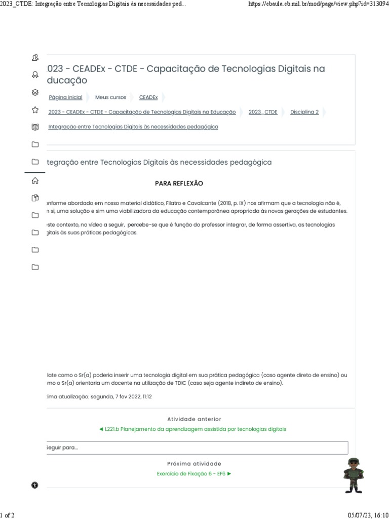 Integração de Tecnologias na Educação | PDF | Pedagogia | Aprendizado