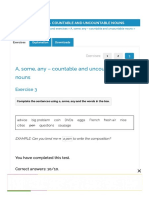 A, Some, Any - Countable and Uncountable Nouns - Page 3 of 3 - Test-English