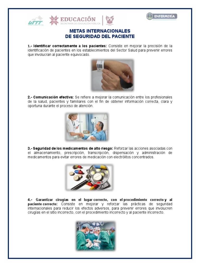 Metas de Seguridad del Paciente | PDF | Relaciones personales, crianza ...