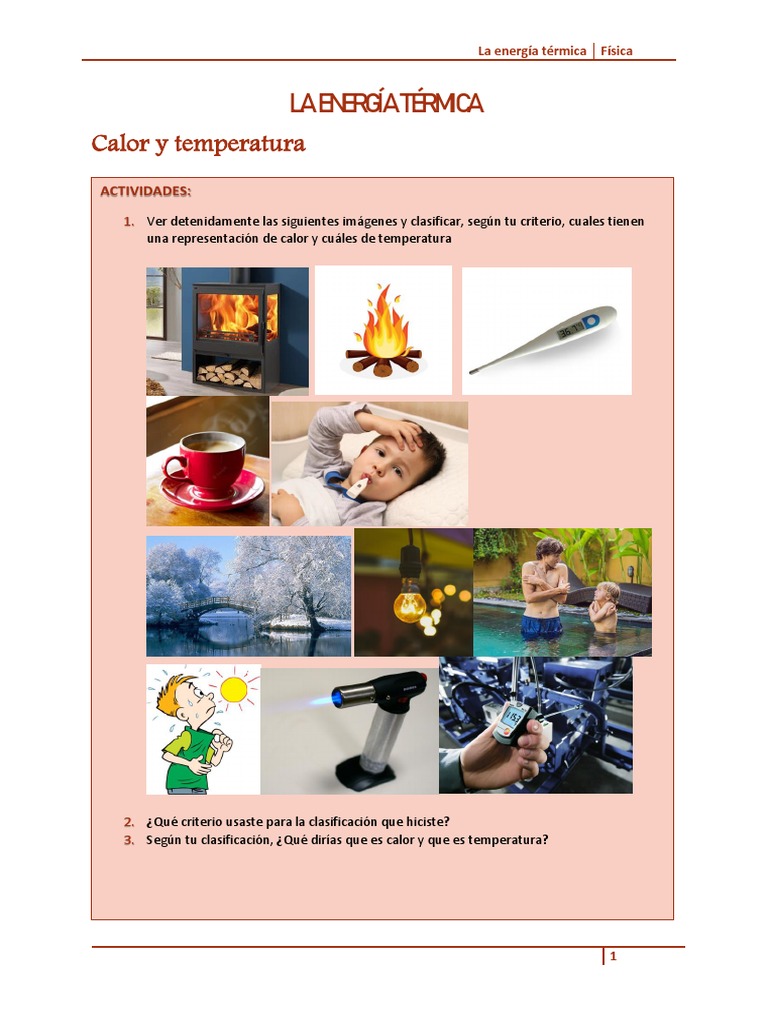 La Energía Térmica - 5to | PDF | Calor | Temperatura