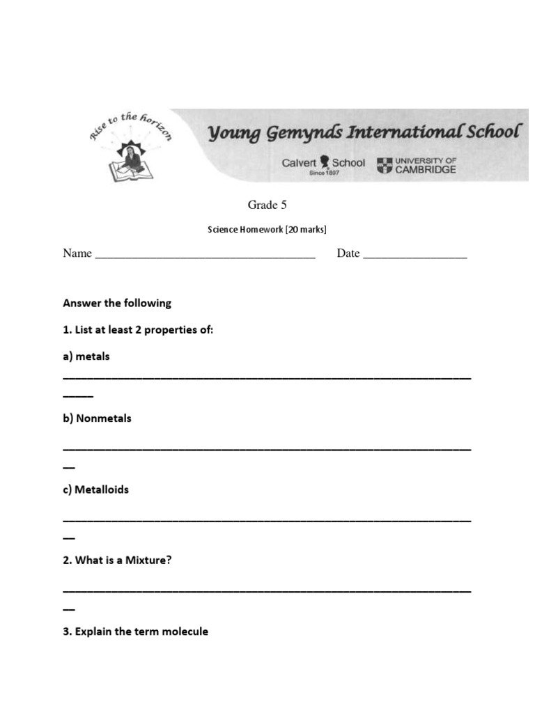 Science Homework Website