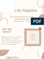 Plano de Negócios: Nome: Thamiris Mesquita de Azevedo Escola: EEEP Júlia Giffoni Série: Estética 2 : 38