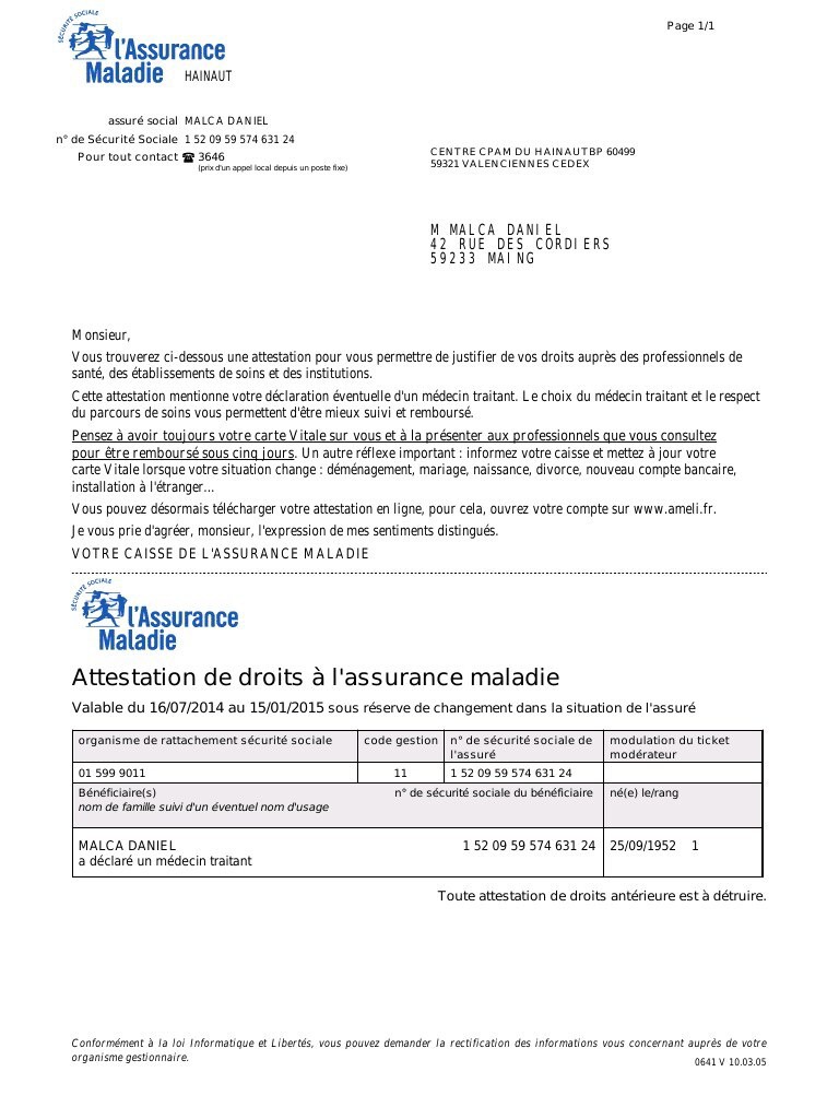 comment obtenir l attestation de sécurité sociale