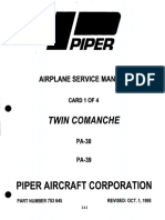 Piper Twin Comanche PA-30 PA-39 Airplane Series Service Manual 753-645 (Oct 1, 1998)