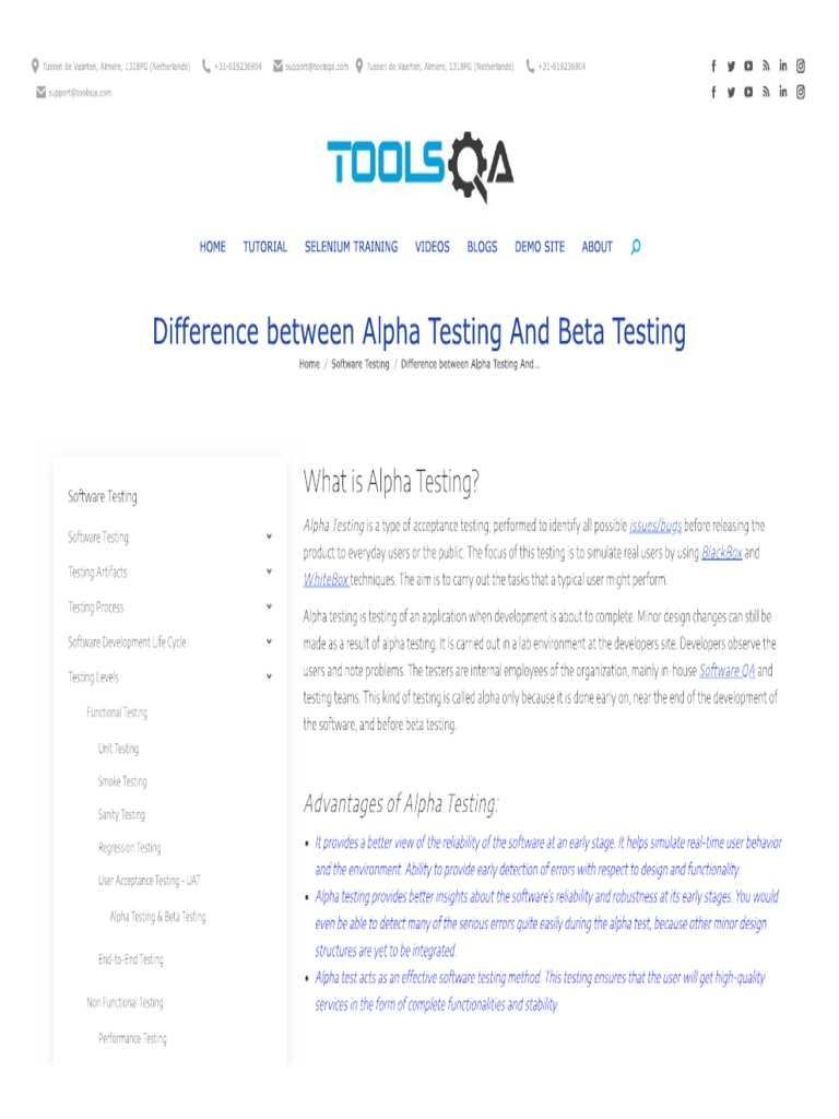 Functional Test - What Are The Difference Between Alpha Testing and ...