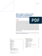 Les Signes Majeurs Et Les Signes Associes A Des Anomalies Orthodontiques