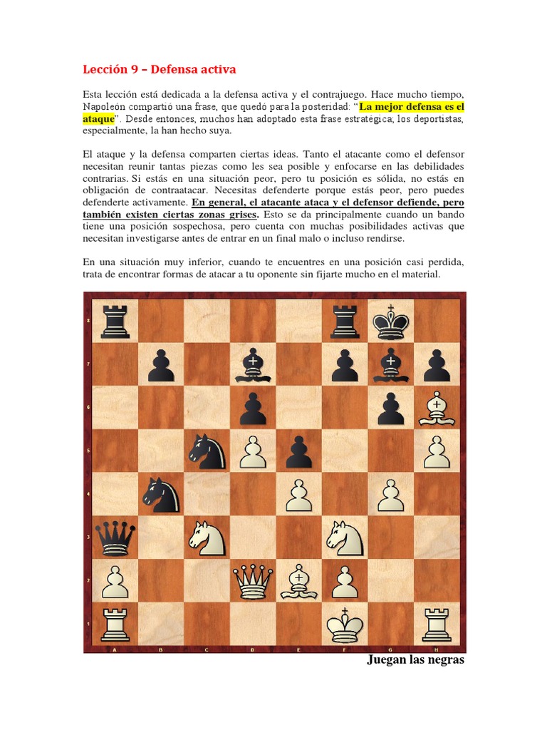 Lección 9 – Defensa Activa | PDF | Juegos de mesa | Juegos tradicionales