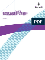 DCMS Guidance Section 182 Licensing Apr 12