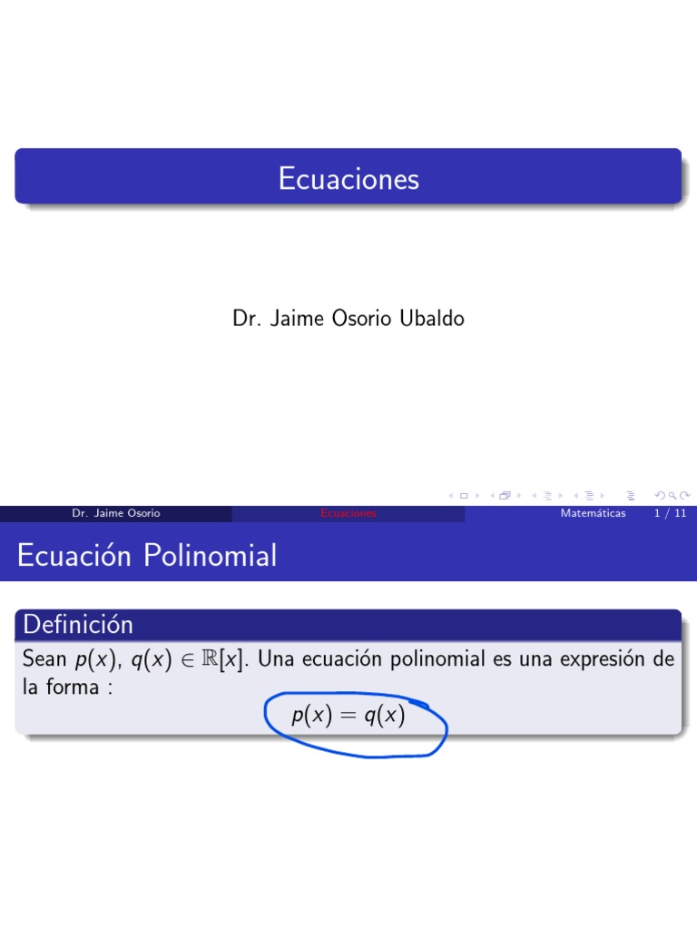 Ecuaciones Polinómicas y Cuadráticas | PDF | Ecuaciones | Ecuación ...