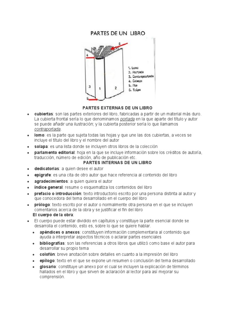 PARTES DE UN LIBRO PDF