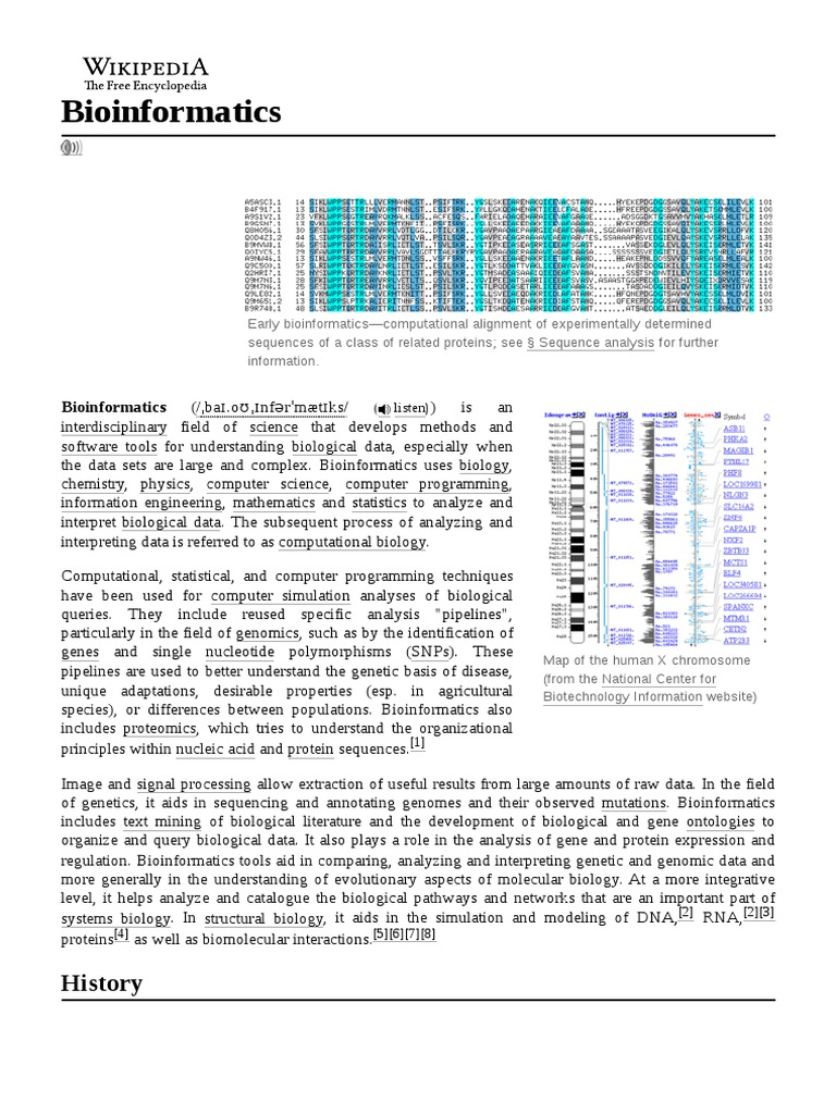 Bioinformatics PDF Bioinformatics Dna Sequencing