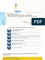 Tutorial para o Cadastro de Plano de Ação Da Lei Paulo Gustavo Na Plataforma Transfere - Gov para Municípios - Oficial Do MinC