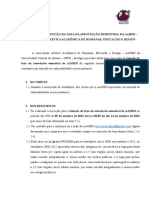 Edital de Isenção Da Taxa de Associação Semestral Da Aahed