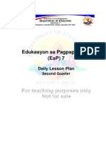 Daily Lesson Plan in Edukasyon Sa Pagpapakatao Grade 7