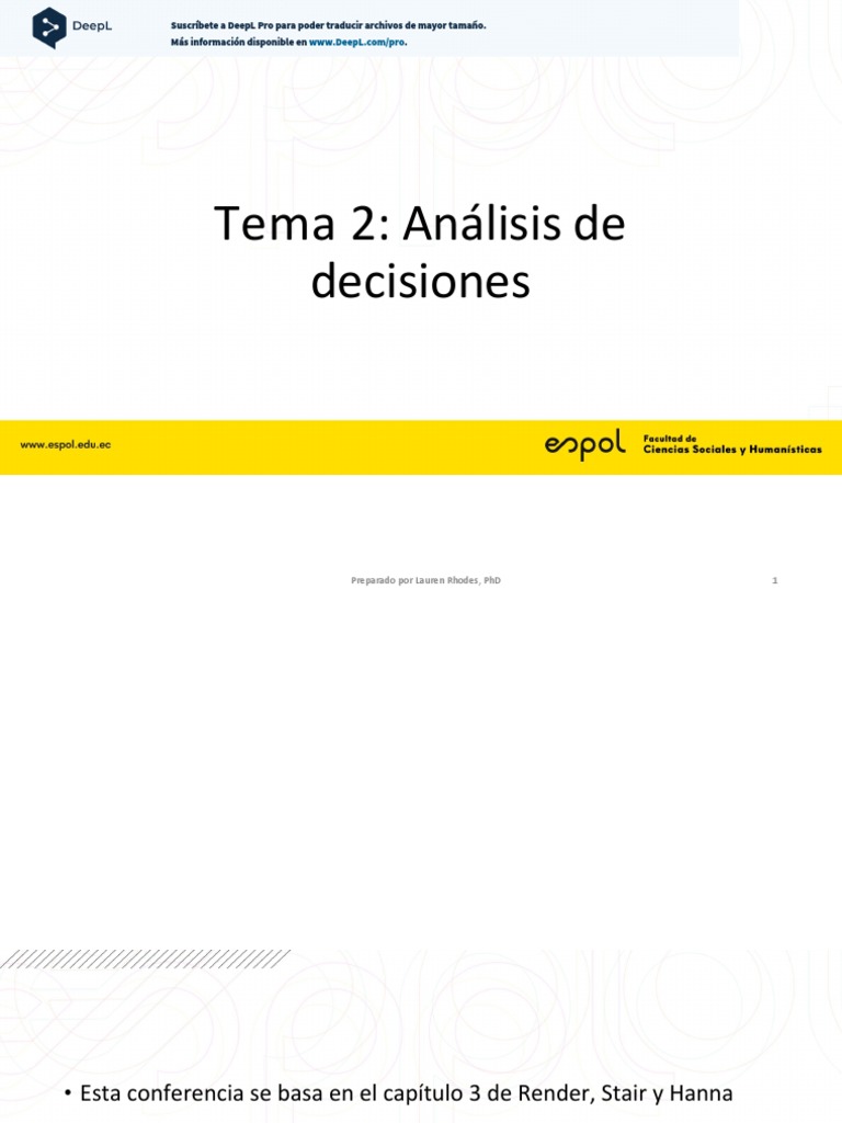 Lecture 3 decision analysis 1 35 es pdf toma de decisiones