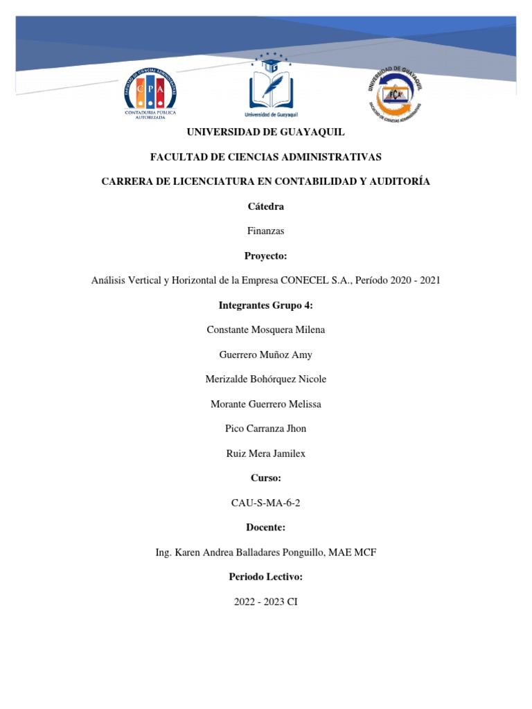 Grupo # 4 - Proyecto Finanzas - CONECEL | PDF | Teléfonos móviles ...