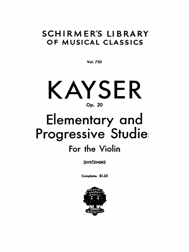 Kayser 36 Studies Op.20 For Violin PDF