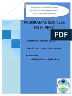 Trabajo 01 Programas Sociales en El Peru