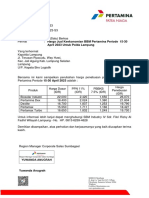 Surat - Keluar - 224 - Harga Jual Keekonomian BBM Pertamina Periode 15-30 April 2023 Untuk Polda Lampung