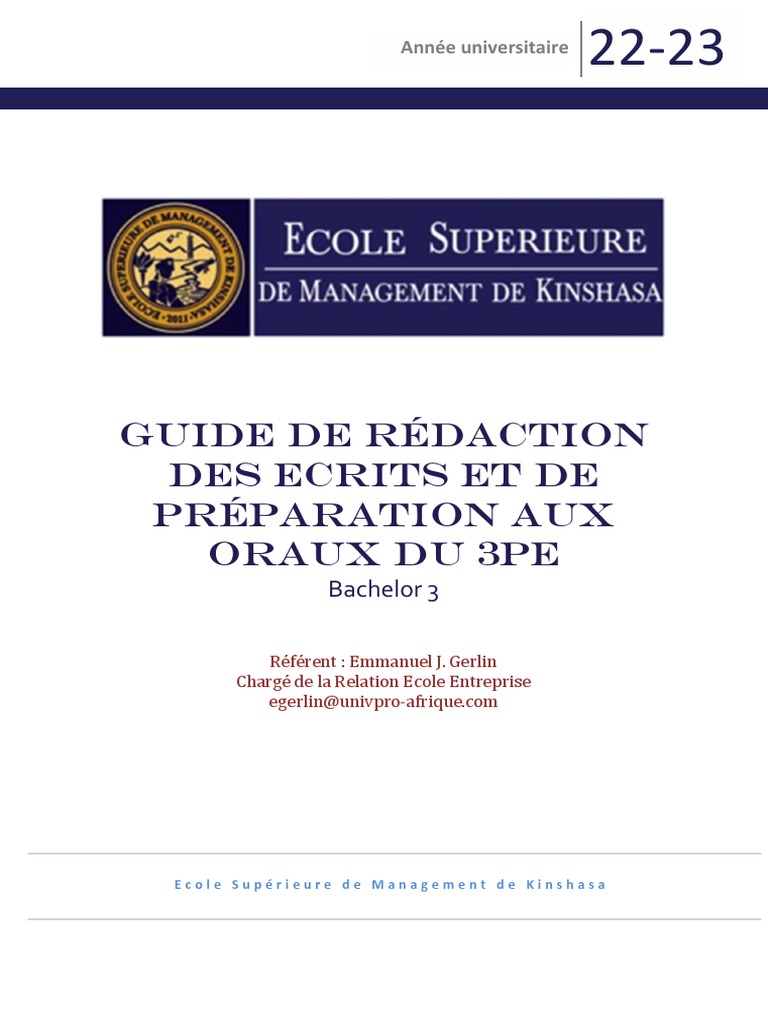 Guide de rédaction pour le dossier 3PE | PDF | Plagiat