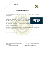 Certificado Medico Licenciamiento 2021