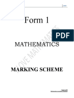 Maths Form 1 End of Term 2 MS Set 2