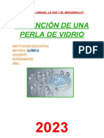 Obtención de Una Perla de Vidrio: Institucion Educativa Materia: Docente: Integrantes: Año