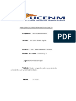 Cuadro Comparativo Sobre Procedimiento Administrativo y La Función Administrativa para El 17