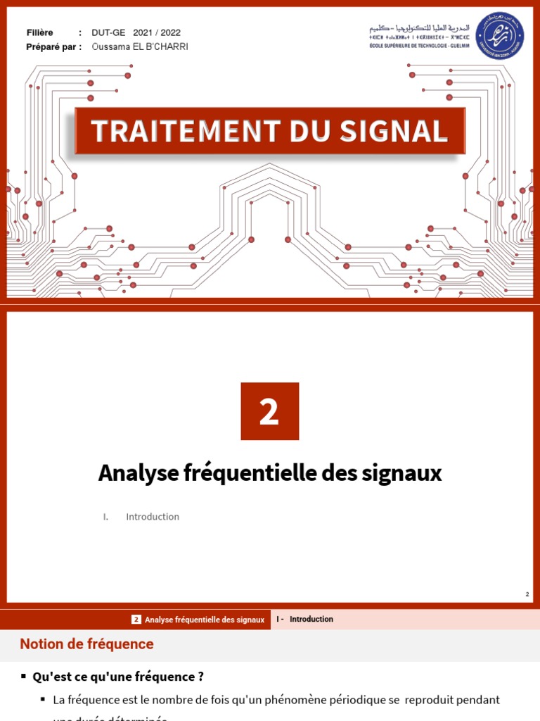 Analyse Fréquentielle des Signaux | PDF | Fréquence | Transformation de ...