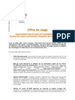 ANIS - Offre de Stage Communication 2011 - 2012
