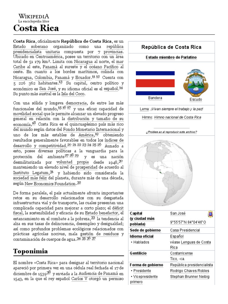 Costa Rica | PDF | Costa Rica | Centroamérica