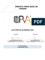 Procedimiento para Izaje de Cargas