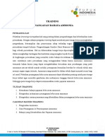 Silabus Training Penanggulangan Bahaya Ammonia - Dept. BAT SBU JPP, PKC