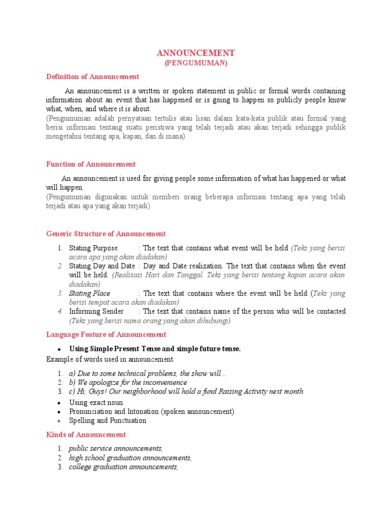 Tugas Luring Bulan Maret Minggu 1 - Announcement Material & Assignment ...