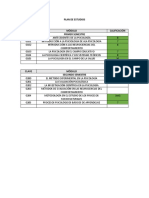 Plan de Estudios - Avance